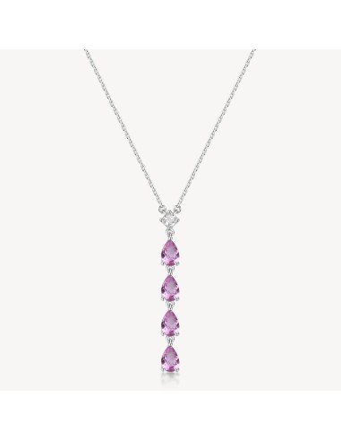 Collana BROSWAY FANCY in argento 925 e cubic zirconia bianchi e lig...