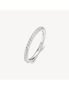 Anello veretta BROSWAY FANCY in argento rodiato 925 e cubic zirconi...
