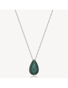 Collana BROSWAY FANCY in argento 925 e cubic zirconia emerald pende...
