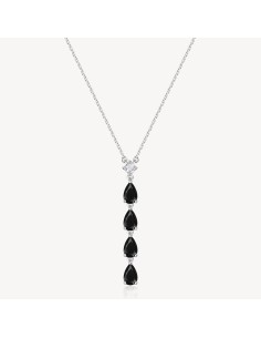 Collana BROSWAY FANCY in argento 925 e cubic zirconia bianchi e ner...