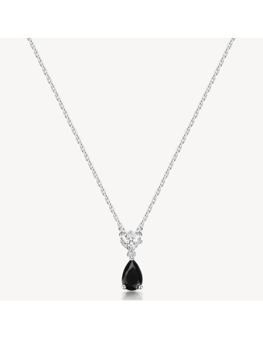 Collana BROSWAY FANCY in argento 925 e cubic zirconia bianchi e ner...