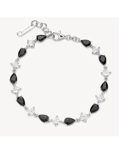 Bracciale BROSWAY FANCY in argento 925 e cubic zirconia bianchi e n...