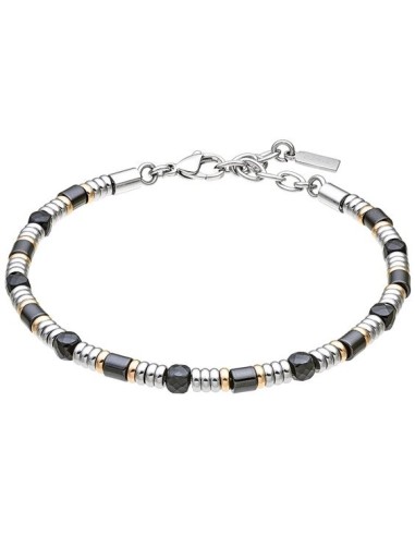 Bracciale ZANCAN Uomo in acciaio e onice UHB132