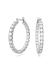 SWAROVSKI MATRIX:ORECCHINO A BUCO HOOP M WHI/RHS only 149,00 € on O...