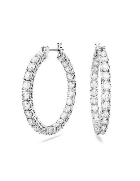 SWAROVSKI MATRIX:ORECCHINO A BUCO HOOP M WHI/RHS  a solo 149,00 € s...