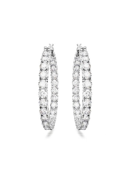 SWAROVSKI MATRIX:ORECCHINO A BUCO HOOP M WHI/RHS  a solo 149,00 € s...
