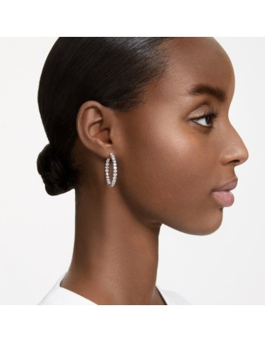 SWAROVSKI MATRIX:ORECCHINO A BUCO HOOP M WHI/RHS  a solo 149,00 € s...