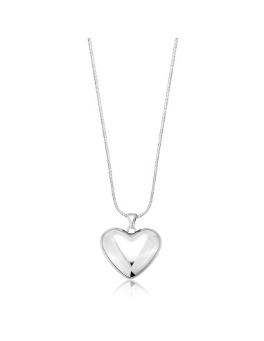 Collana S'AGAPO Stellar SSE09 in acciaio 316L con pendente cuore on...