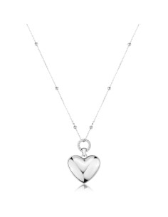 Collana S'AGAPO Stellar SSE13 in acciaio 316L con pendente cuore on...