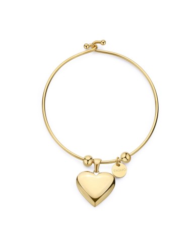 Bracciale rigido S'AGAPO Stellar SSE24 in acciaio 316L dorato con p...