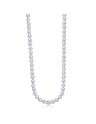 Collana Uomo S'AGAPO Atlas SAT03 in acciaio 316L con perle di conch...