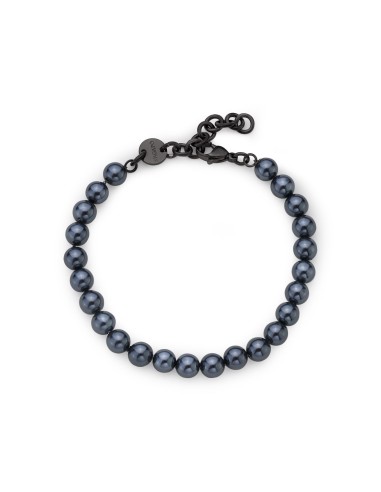 Bracciale Uomo S'AGAPO Atlas SAT14 in acciaio 316L pvd rutenio con ...