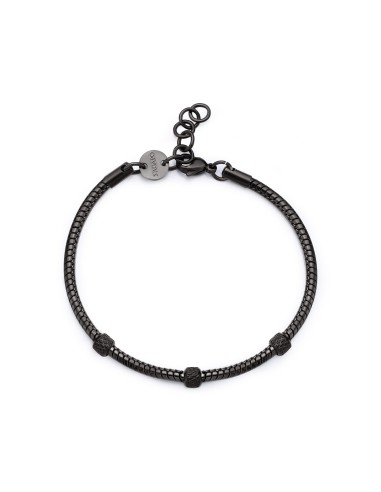 Bracciale Uomo S'AGAPO Ripple SRP84 in acciaio 316L pvd rutenio onl...