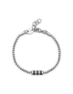 Bracciale Uomo S'AGAPO Ripple SRP80 in acciaio 316L con centrale on...