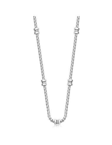Collana catena Uomo S'AGAPO Ripple SRP78 in acciaio 316L only 29,00...