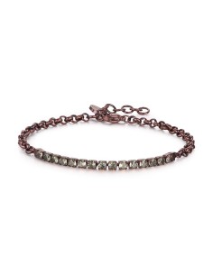 Bracciale Uomo S'AGAPO' Tricky SKT07 in acciaio 316L pvd marrone co...
