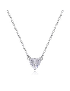 Collana S'AGAPO' Dazzly SDZ61 in acciaio 316L con cuore only 15,20 ...