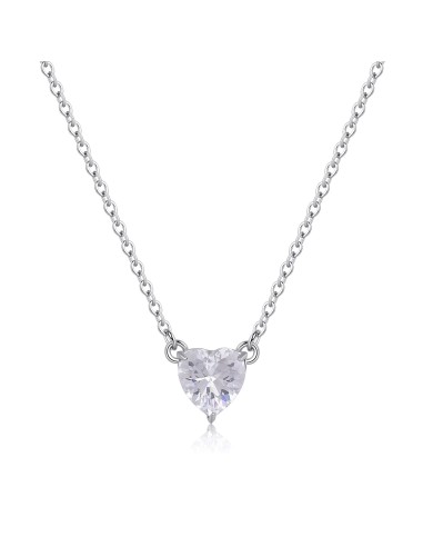 Collana S'AGAPO' Dazzly SDZ61 in acciaio 316L con cuore only 15,20 ...