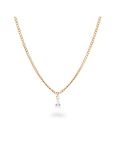 Girocollo RUE DES MILLE Cleo mini groumette drop in argento 925 dor...