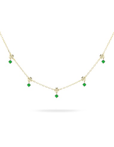 Girocollo RUE DES MILLE Essence in argento 925 dorato GRZ-024 5QUAD...