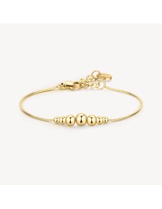 Bracciale BROSWAY Perfect BPC16 in acciaio 316L dorato con sfere  a...