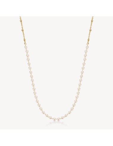 Collana lunga BROSWAY Essential in Acciaio 316L dorato con perle di...