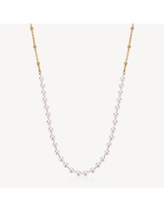 Collana girocollo BROSWAY Essential in Acciaio 316L dorato con perl...