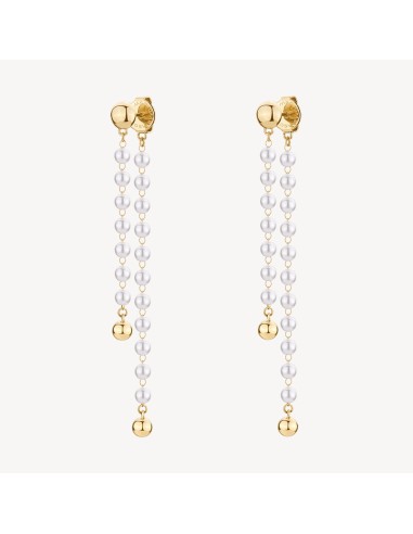 Orecchini pendenti BROSWAY Essential in Acciaio 316L dorato con per...