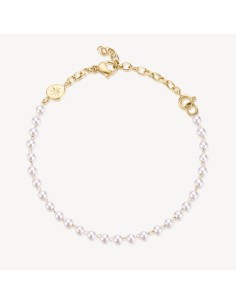 Bracciale BROSWAY Essential in Acciaio 316L dorato con perle di con...