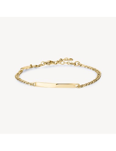Bracciale catena grumetta BROSWAY Essential in Acciaio 316L dorato ...