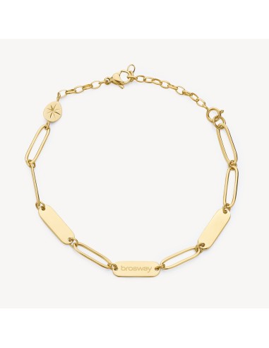 Bracciale catena BROSWAY Essential in Acciaio 316L dorato BNL068  a...