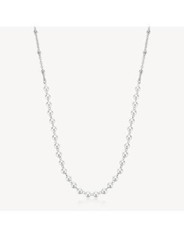 Collana girocollo BROSWAY Essential in Acciaio 316L BNL037 con perl...