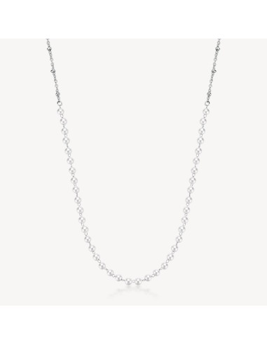 Collana lunga BROSWAY Essential in Acciaio 316L BNL039 con perle di...