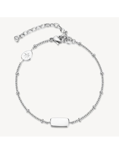 Bracciale BROSWAY Essential in Acciaio 316L BNL073 con piastrina ce...