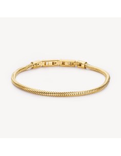Bracciale catena spiga Uomo BROSWAY Riptide in Acciaio dorato BTD02...
