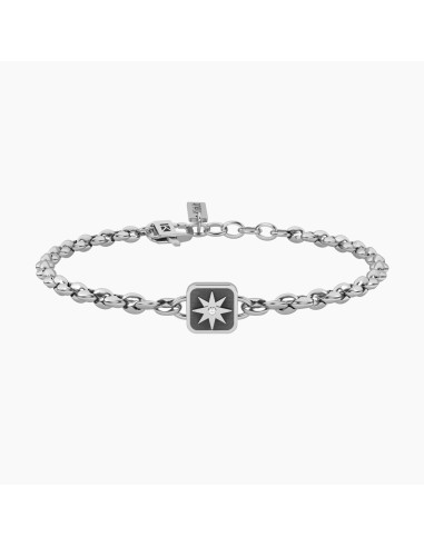 Bracciale regolabile Uomo KIDULT Symbols 732344 in acciaio lucido e...