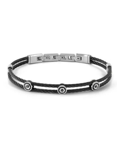 Bracciale Uomo NOMINATION Sealover in acciaio satinato e dettagli p...