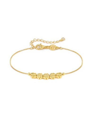 Bracciale NOMINATION Armonica in argento 925 dorato 5 QUADRIFOGLI 2...