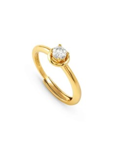 Anello regolabile NOMINATION Cosmiclove in argento 925 dorato e cri...