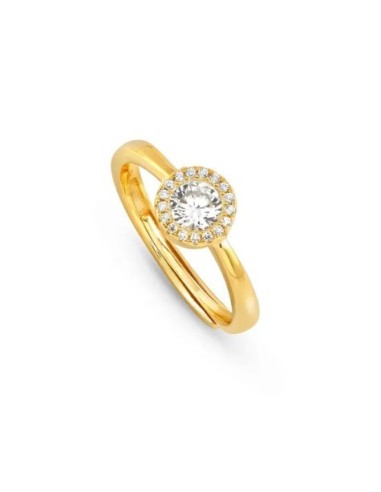 Anello regolabile NOMINATION Seidivina in argento 925 dorato con cr...