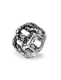 Anello GIOVANNI RASPINI Fascia Intrecci Coccodrillo in argento 925 09259/16 Misura 16