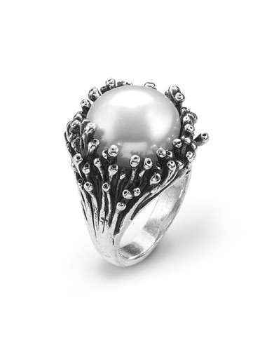 Anello GIOVANNI RASPINI Anemone in argento 925 10563/16 Misura 16  ...