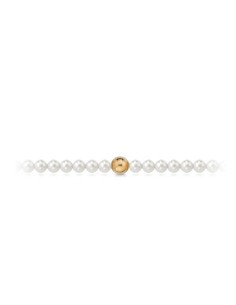 Bracciale elastico con perle e sfera in oro giallo B-279AMOLLA only...