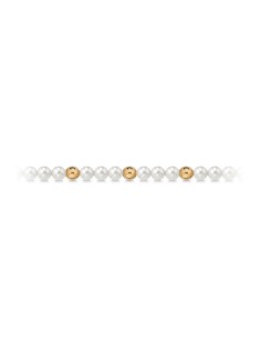 Acquista Bracciale in oro giallo 18Kt con perle naturali e sfere in...