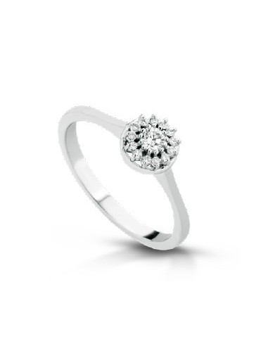 Anello in oro bianco 18Kt con diamanti naturali C-ANPARIS/1 only 41...