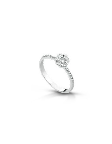 Acquista Anello in oro bianco 18Kt con diamanti naturali C-ANFLORA/...