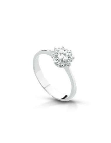 Anello in oro bianco 18Kt con diamanti naturali C-ANFLACKE/1 only 6...