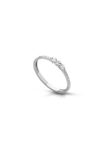 Anello in oro bianco 18Kt con diamanti naturali C-ANT83+C022 only 5...
