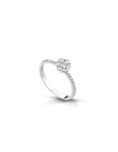 Anello in oro bianco 18Kt con diamanti naturali C-ANFLORA/3 only 79...