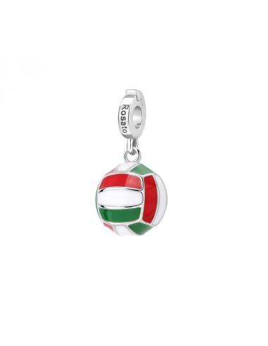 Charm ROSATO Storie in argento 925 con smalti RZ236R Palla da Palla...